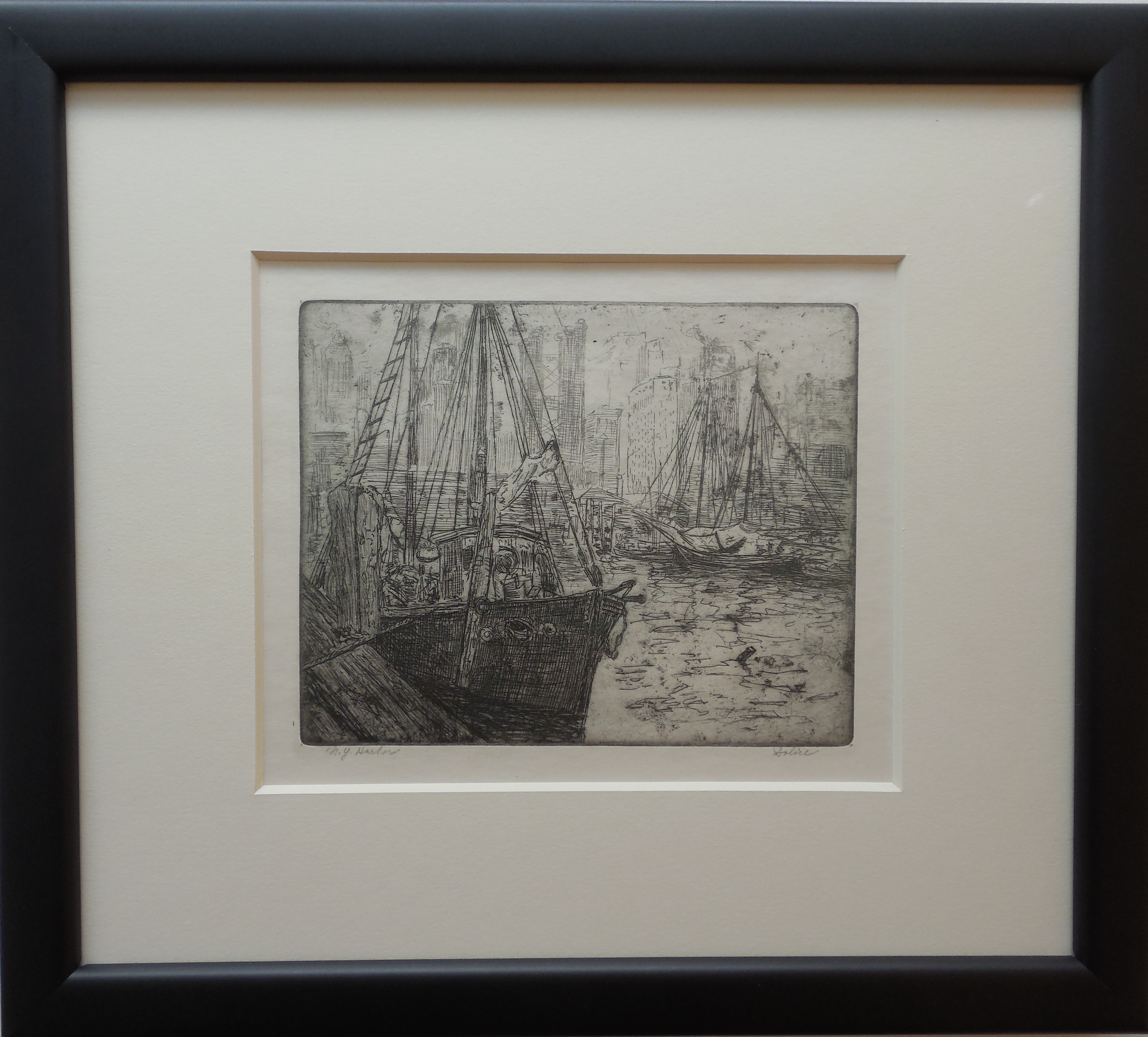 Leon Dolice etching print